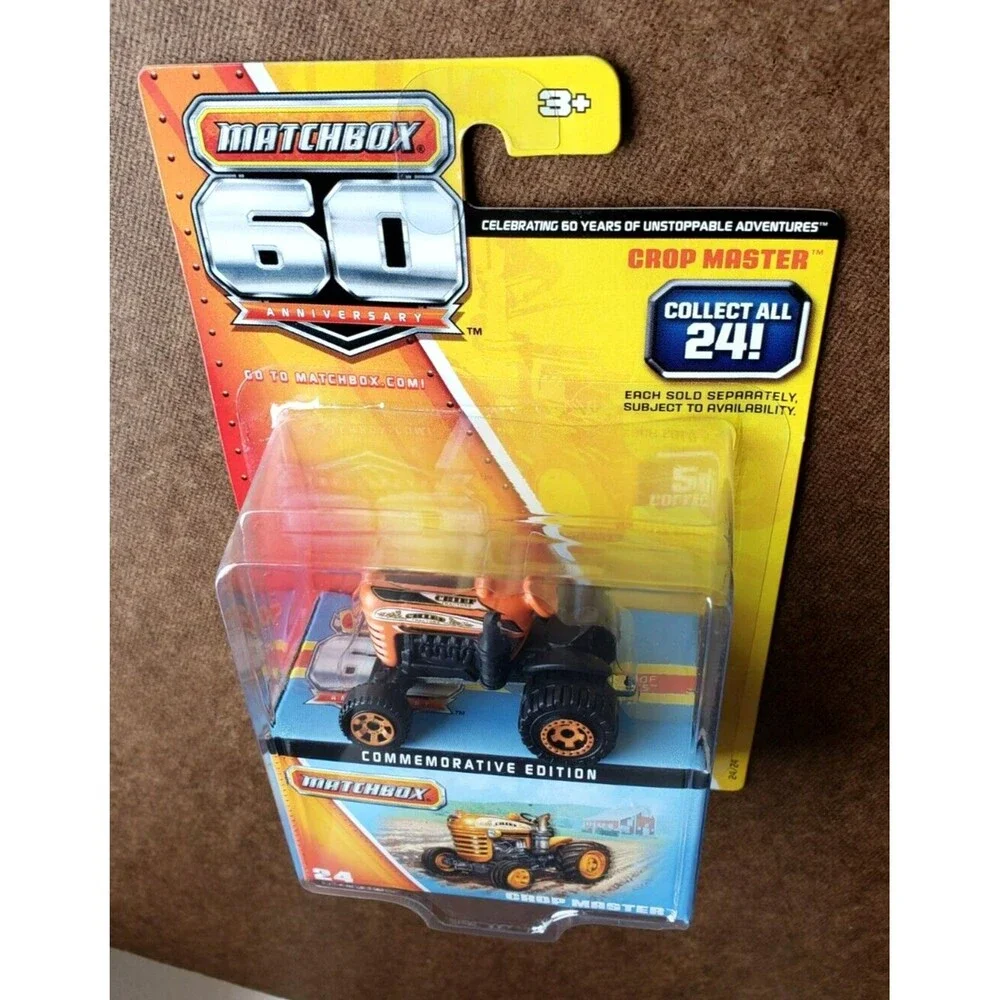 2013 Matchbox 60Th. Anniversary CROP MASTER Diecast Tractor Orange #24/24 #Y5345